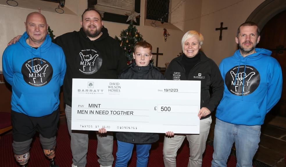 Barratt Developments Yorkshire West donates £500 to mental health charity, Men In Need Together