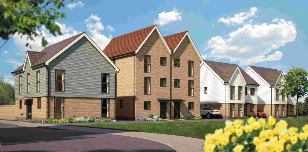 A street scene image of the Bovis Homes Davington Fields location in Faversham, where construction work was completed earlier this year