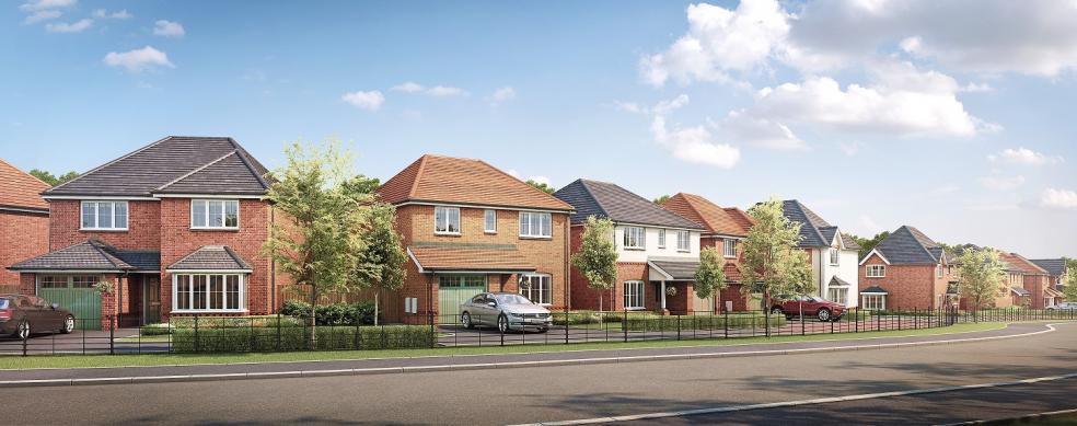 A CGI of new Anwyl homes, similar to those at Priory Gardens, Burscough, where show homes open this weekend