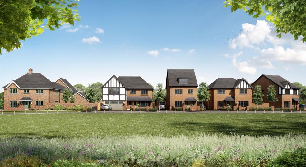 A CGI of new Anwyl homes, similar to those coming soon to Whittle Brook Park