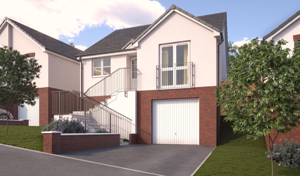 A CGI of one of the new homes in Ilfracombe from Elan Homes
