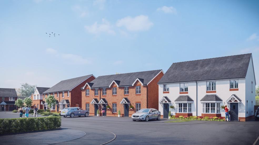 A CGI of the new homes in Tamworth being built at Dosthill Gate by Elan Homes