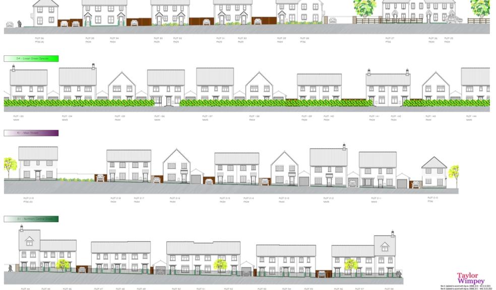 New homes for Sleaford, Lincolnshire - elevations