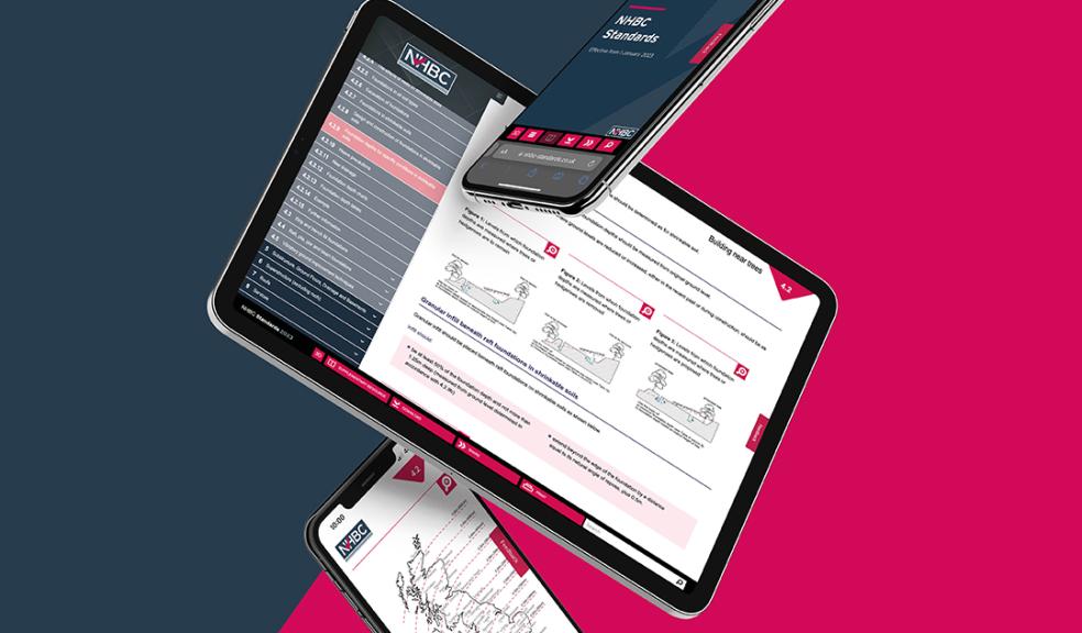 NHBC Standards 2023 Image of new HHBC standards on tablet