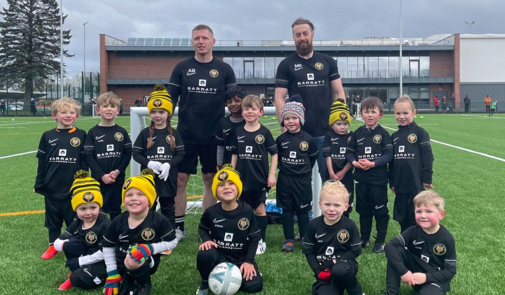 Strensall Tigers in their new football kits