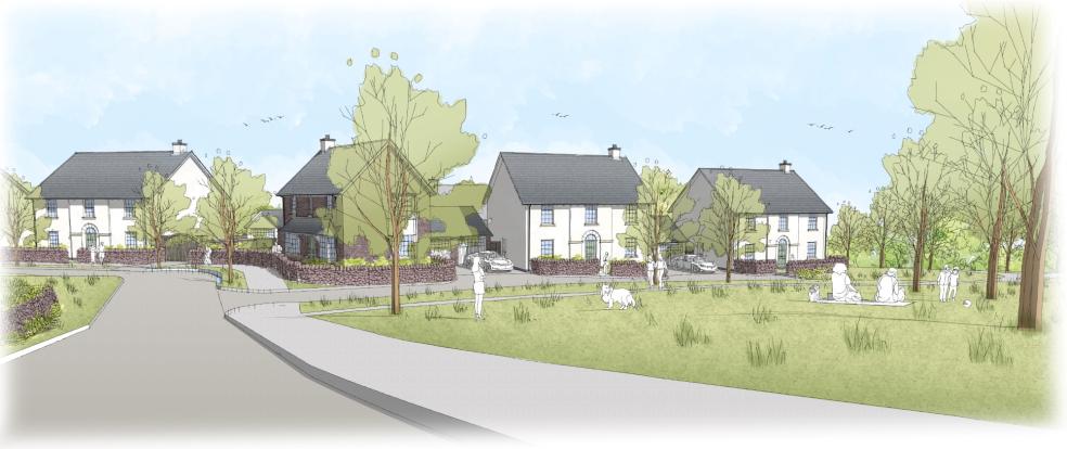 An artist’s impression of the Edenstone Group’s new homes in Sampford Peverell