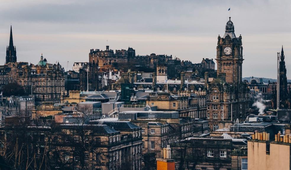Rainy Ediburgh skyline