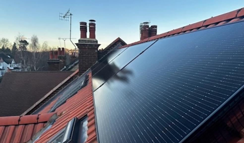 Solar panels on roof
