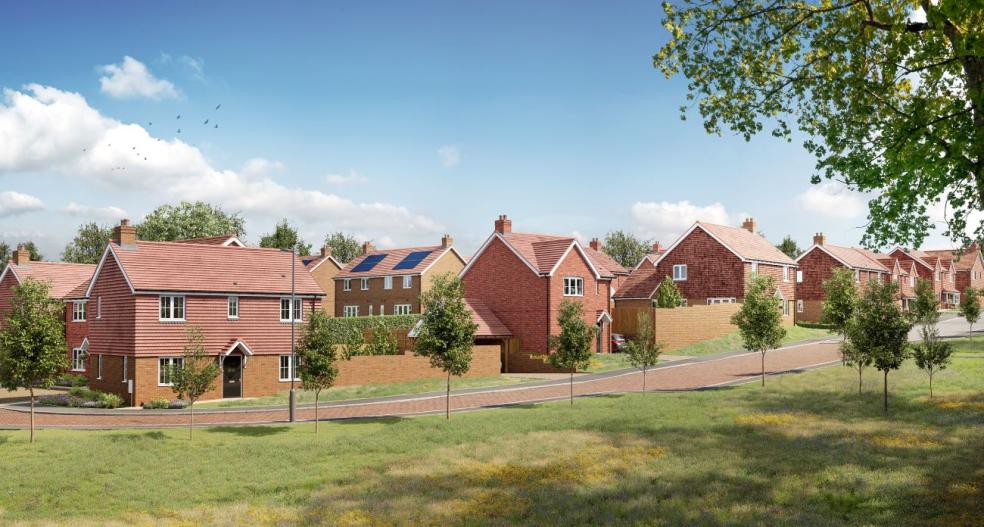 The idyllic setting of Pearmain Place Pearmain Place in Crowborough