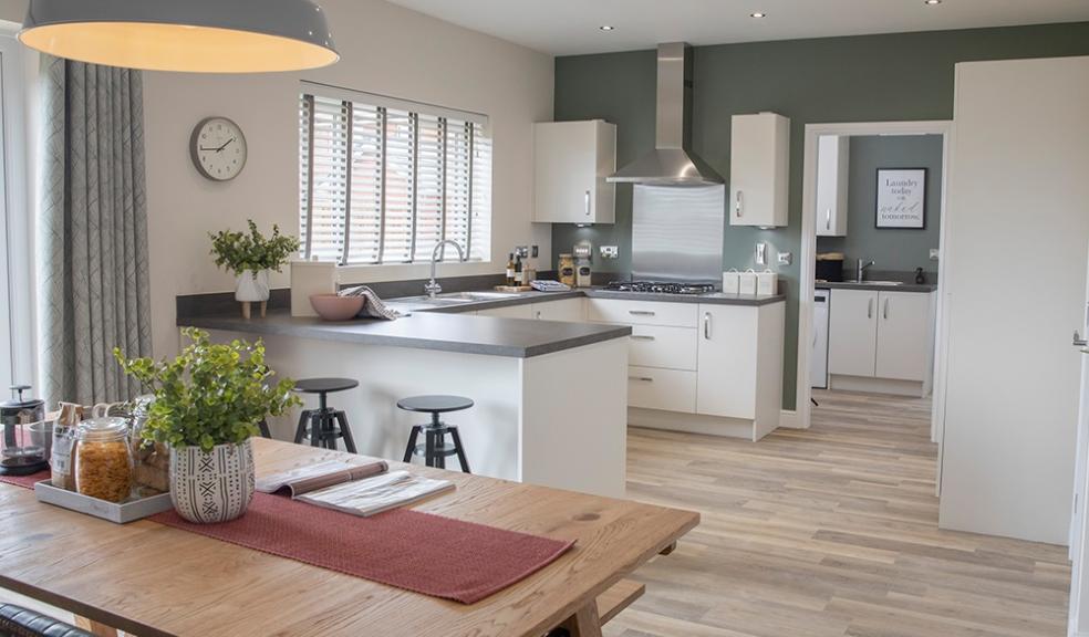 An example of the open plan layout in the Hartford, available from Anwyl Homes in Barton and Burscough, featuring energy efficient appliances and heating systems