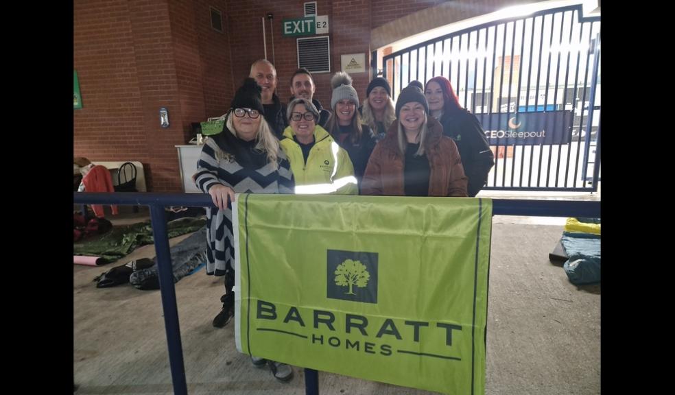 Barratt Developments Yorkshire West completed the CEO Sleepout at Elland Road in Leeds