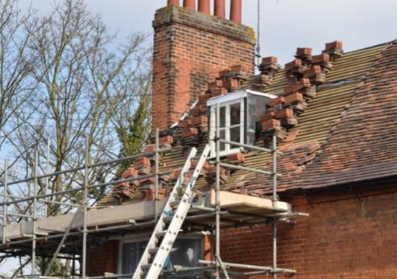 House Roof awaiting repair