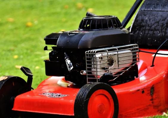 Mowing the lawn