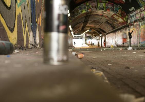 London graffiti tunnel