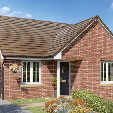 A CGI of the Haywood-bungalow from Elan Homes at Three Js in Abberley