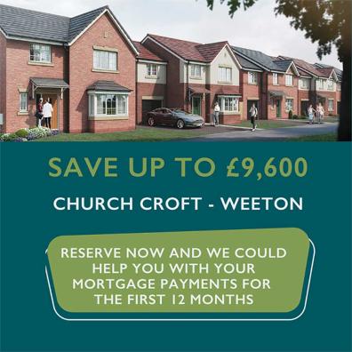 Mortgage offer for Church Croft with CGI image of houses