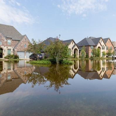 Flooded houses 