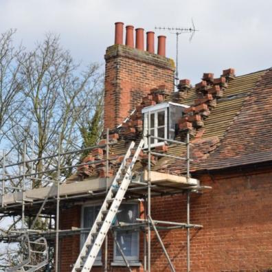 House Roof awaiting repair