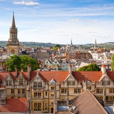 Rooftop view of Oxford, England