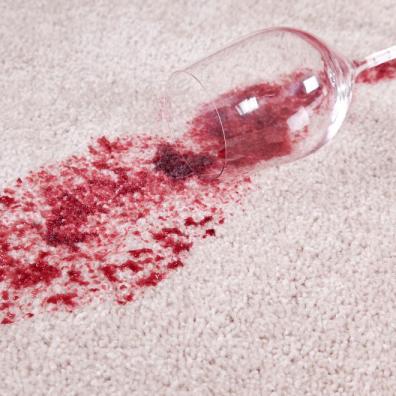 Red wine spillage