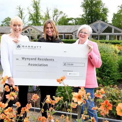 Gill Hurst from Barratt Developments North East with Pauline and Diane from Wynyard Residents Association